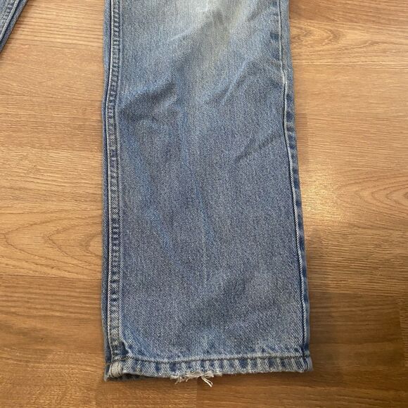 LL Bean Jeans Mens 38x32 Blue Denim Classic Fit Chore Work - Picture 4 of 16